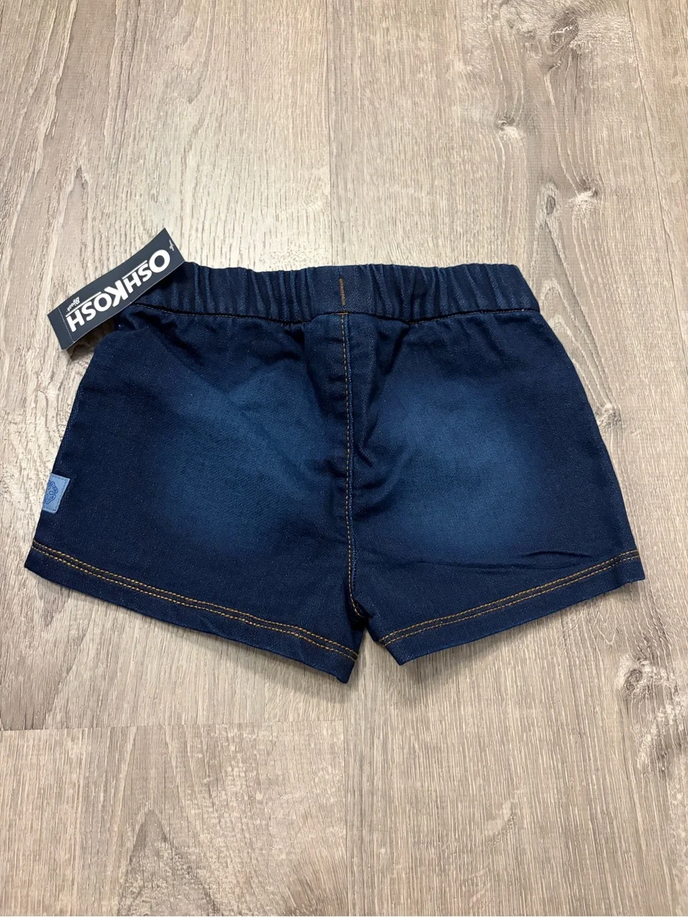 OshKosh B'gosh Baby Girl French Terry Knit Shorts - Dark Wash- NWT